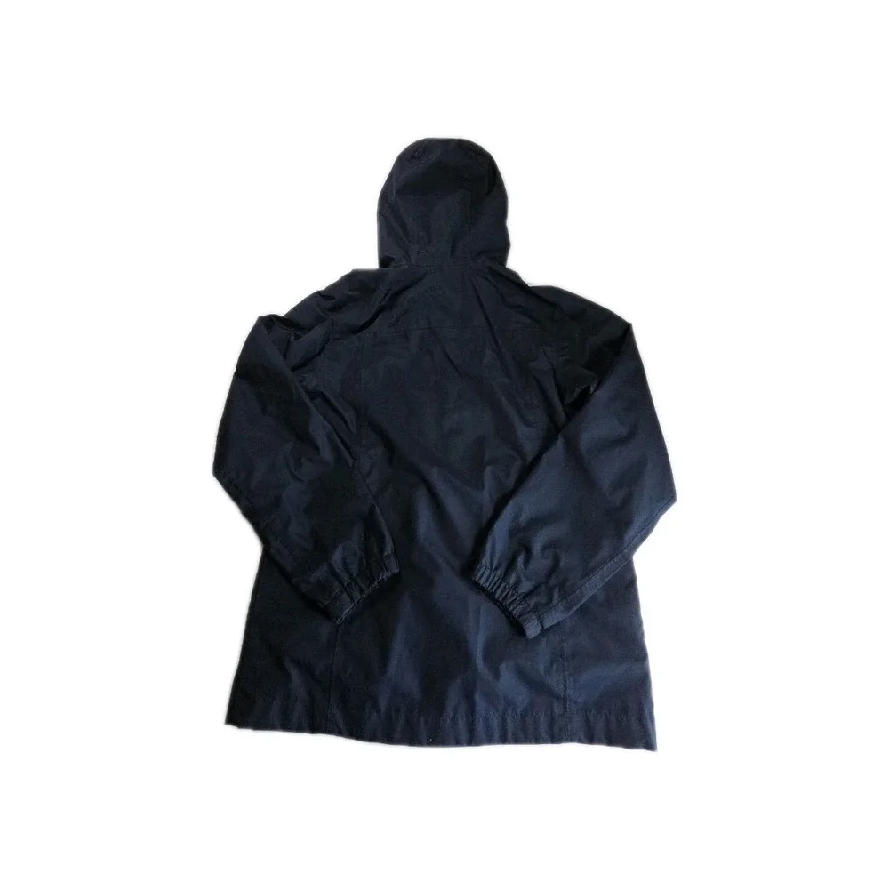 Eddie Bauer Rain Jacket Windbreaker Boys L 12 Blue Hooded Coastal Weatheredge